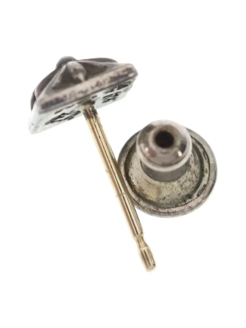 Chrome Hearts Stud Pyramid Pls Earrings Silver
